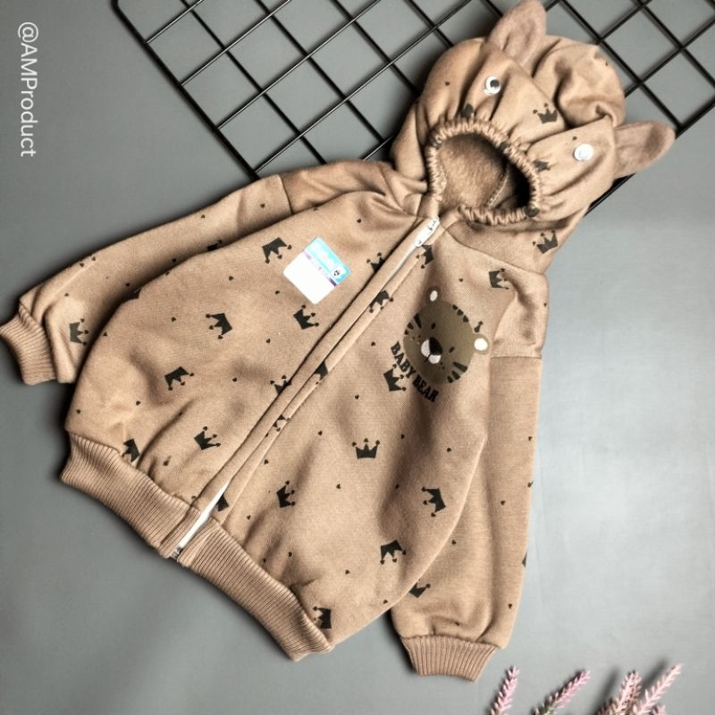 jaket bayi 3-12 bln motif crown