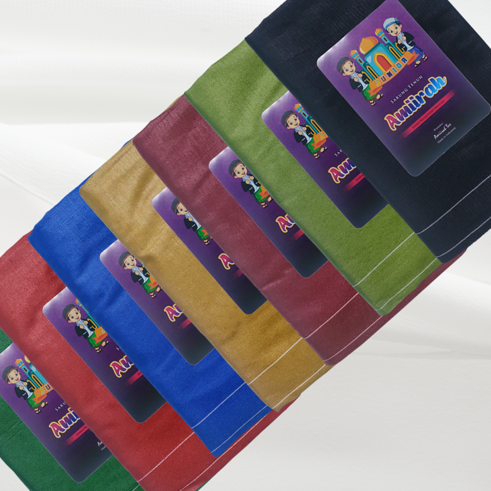 Sarung tenun polos warna anak seri 1 kodi Sarung Tenun Anak Motif Polos Warna Terlaris Murah / Sarun