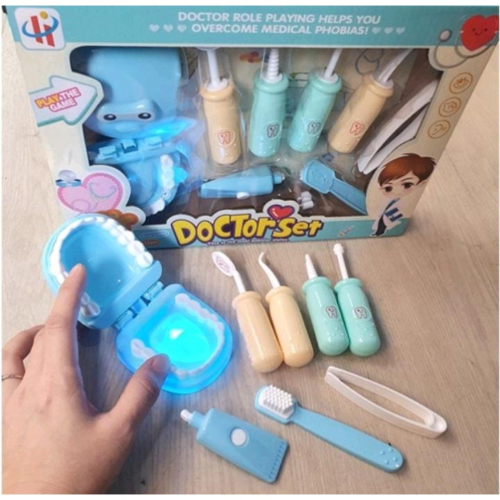 Mainan dokter gigi 678B kemasan dus mainan edukasi anak - DENTAL klinik Dentist tool set DOCTOR SET