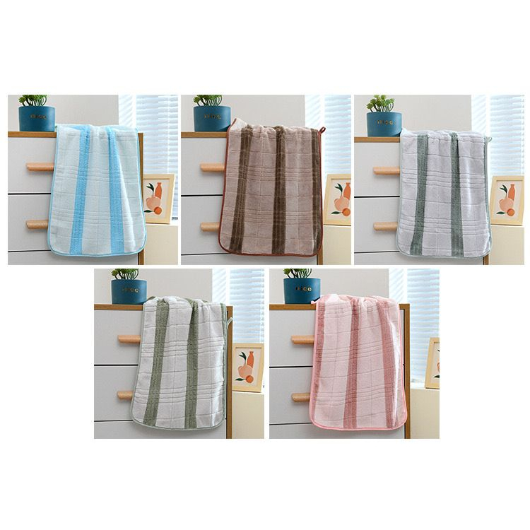 Handuk Microfiber Bulu Salur Garis 35x75 cm handuk muka Lembut Super Serap Air Premium handuk mandi anak import