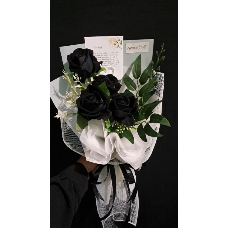 Buket bunga mawar hitam/ Buket mawar premium /buket bunga mawar /Rose bouquet