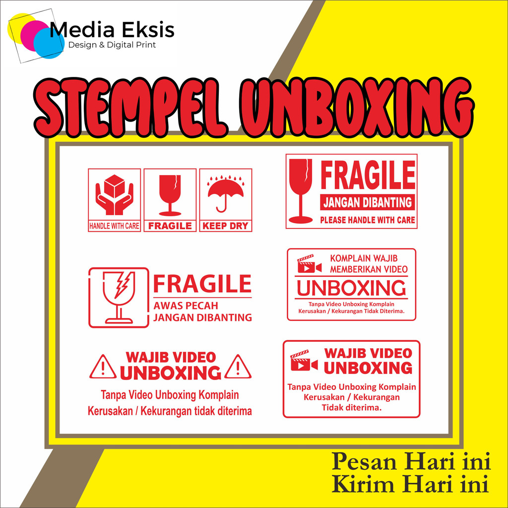 

STEMPEL UNBOXING | STEMPEL FRAGILE | STEMPEL AWAS PECAH | UNBOXING