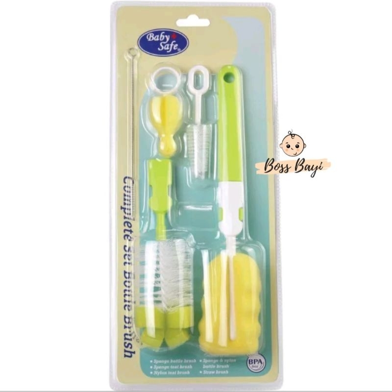 BABY SAFE - Bottle &amp; Nipple Brush/ Sikat Spon Pembersih Botol &amp; Dot BD037 / BD037-1 / BD037-6 / BS368 / BS369