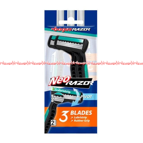 Bagus Neo Razor 2pcs Pisau Cukur Lubristip dan Pivot Isi 2pcs 3blades Shave Men Pria Laki