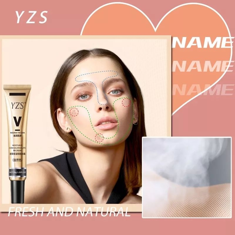 YZS Gilding Concealer Lightening Foundation Full Coverage Oil Control BB Cream Natural Waterproof