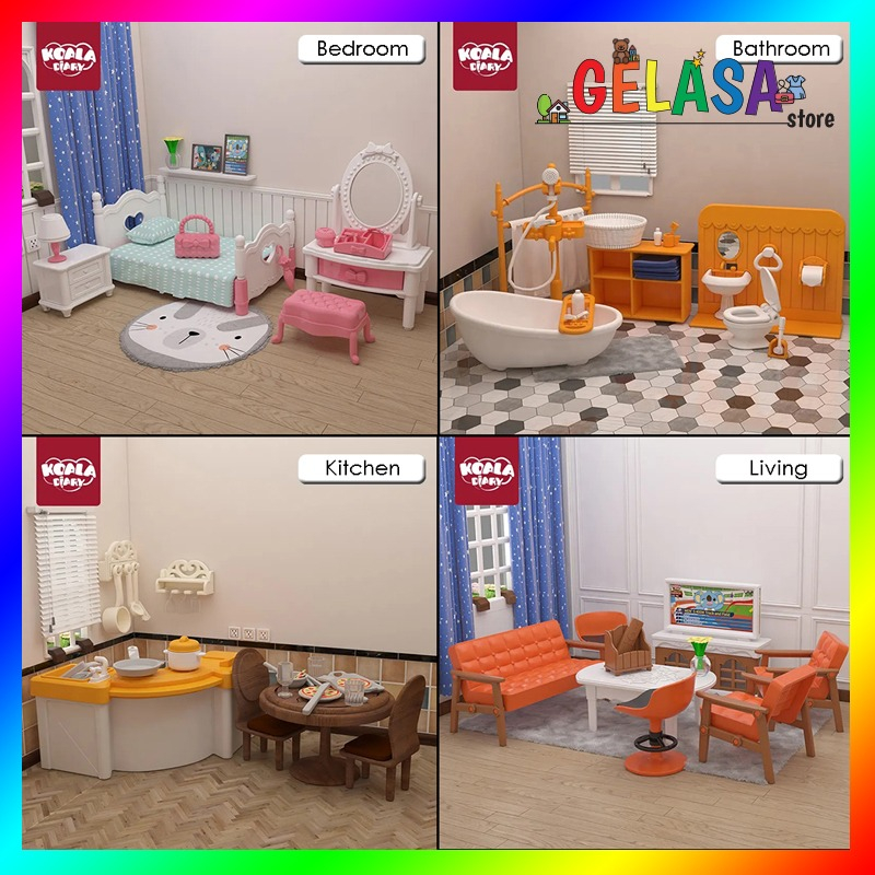 Gelasa Koala Diary Doll Room Accessories Mini Furniture Sylvanian Perlengkapan mainan perabotan aksesoris doll house