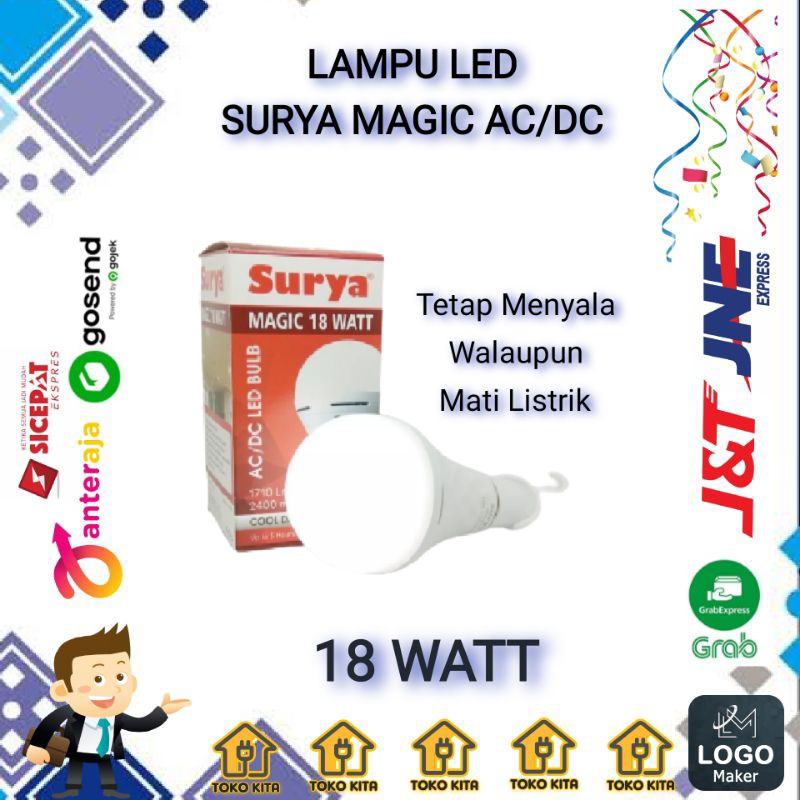 LAMPU EMERGENCY SURYA LED MAGIC AC/DC