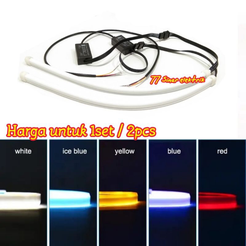 Lampu Led Alis Fleksibel 30 Cm Grade A Sein Running Led Alis Drl Running Fleksibel