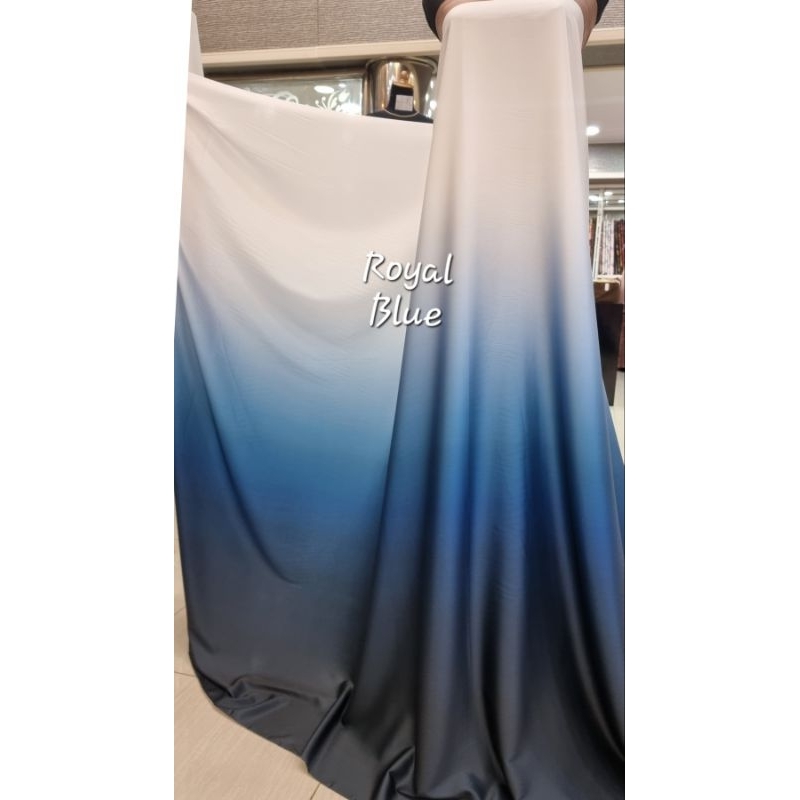 KAIN SATIN SILK OMBRE SUTRA GRADASI