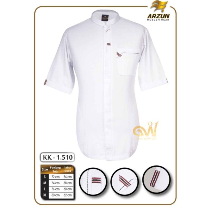 BAJU KOKO BAPAK HAJI UMROH ARZUN LENGAN PENDEK