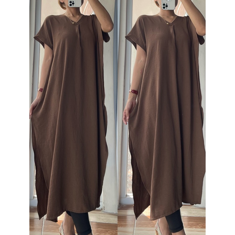 HOMEDRESS LAILA KAFTAN JUMBO CRINKEL AIRFLOW PREMIUM/DASTER JUMBO KAFTAN/LONG TUNIK KAFTAN