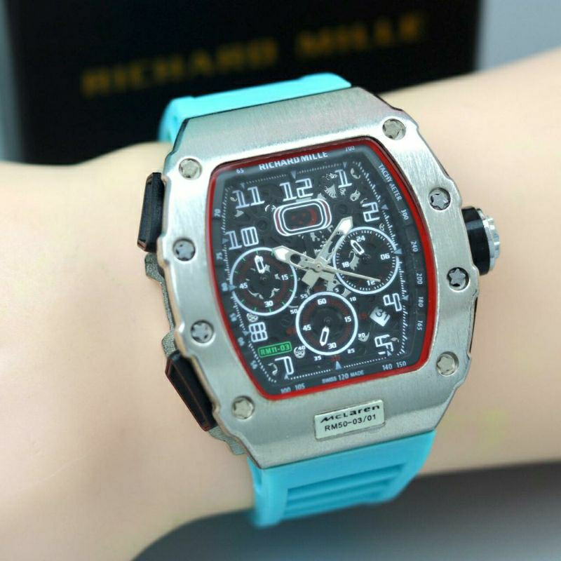 Jam Tangan Pria RM Richard Mile Crono Aktif Tali Toesca - Jam Tangan Pria Super Mewah