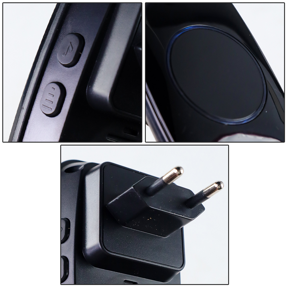 Bel Pintu Wireless Remote Doorbell 38Tune Receiver 1 Pasang - Black