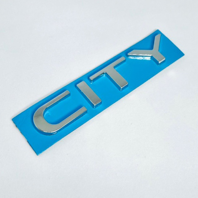 Logo Emblem Mobil Tulisan CITY Chrome 14cm