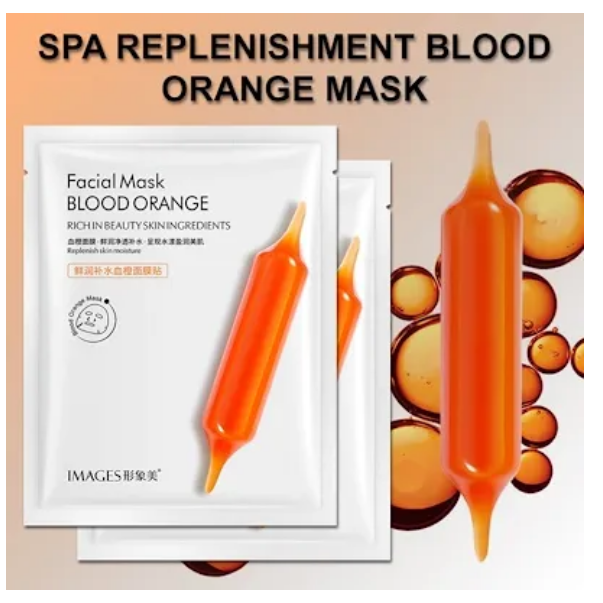 Images Blood Orange Mask Masker Wajah Fresh Moisturizing Facial Sheet Mask 25 ml