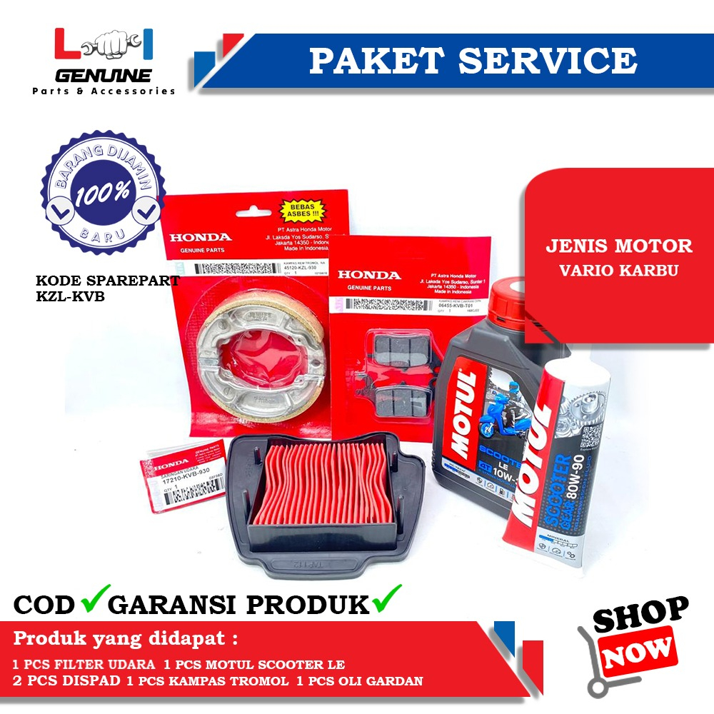 -LOI- PAKET SERVICE LENGKAP MPX 2 &amp; SPX 2 SET OLI GEAR AHM, KAMPAS REM VARIO KARBU CBS &amp; FILTER UDARA VARIO KARBU CBS