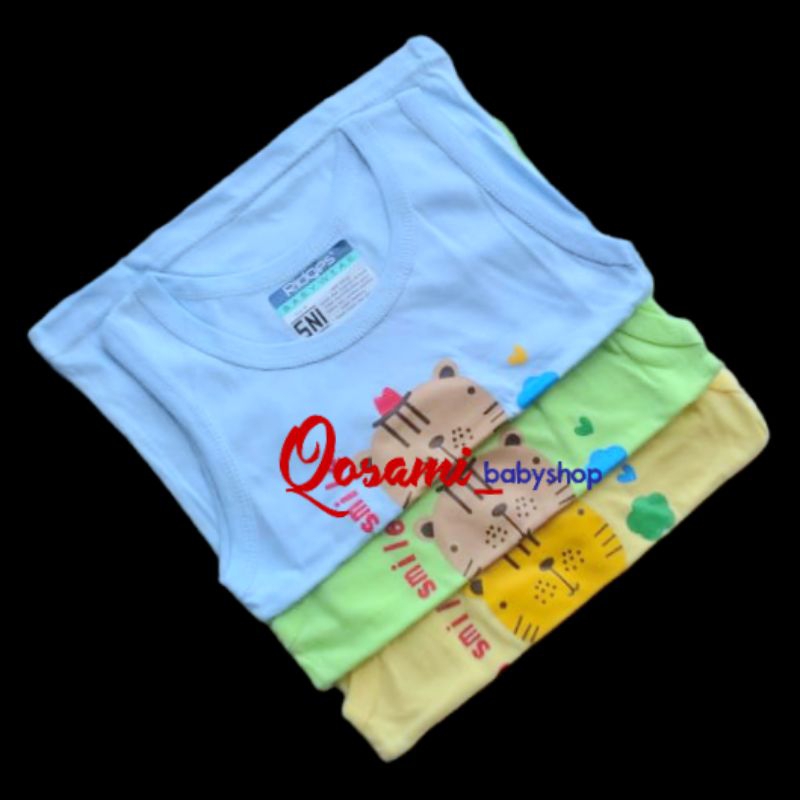 RIDGES 3 pcs Oblong Buntung Bayi Motif Gambar UK S , M , L , XL SNI