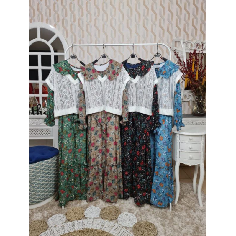 Gamis Maxi Rompi Rajut BKK Import 899-D (2in1)