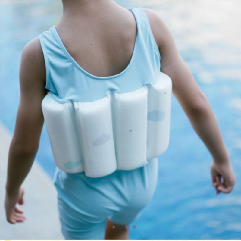lee vierra x elizabeth zenifer kids swimsuit unitard sleeveless floatsuit float baju renang anak pre