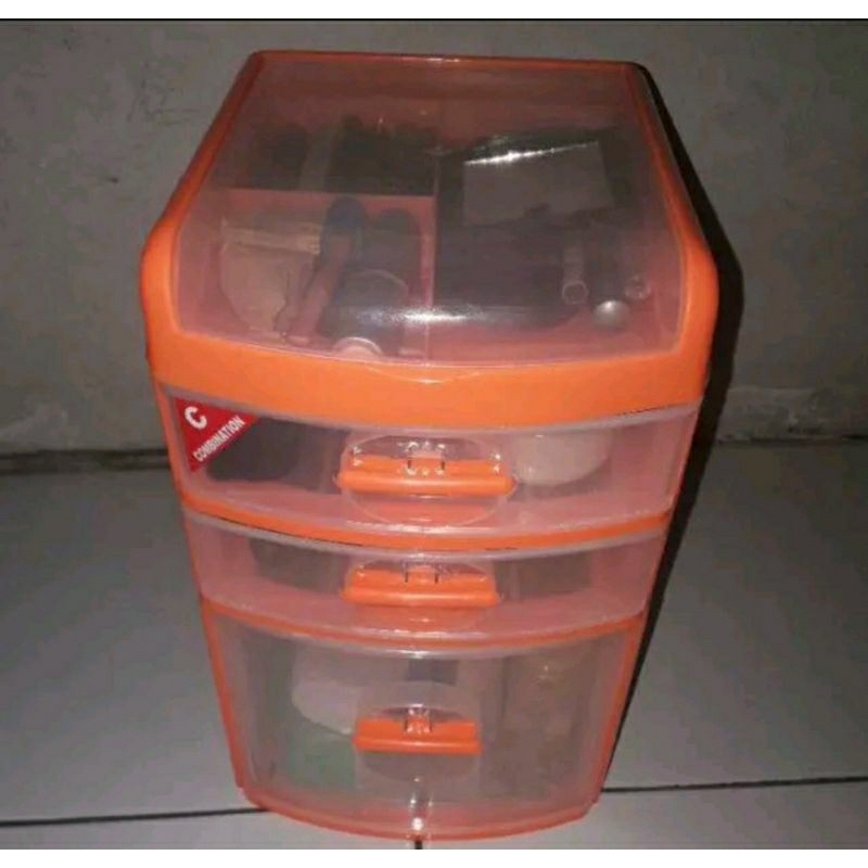 LACI MINI SUSUN 4 SHINPO 344 C4 / RAK CONTAINER CD DVD PLASTIK / KOTAK OBAT P3K