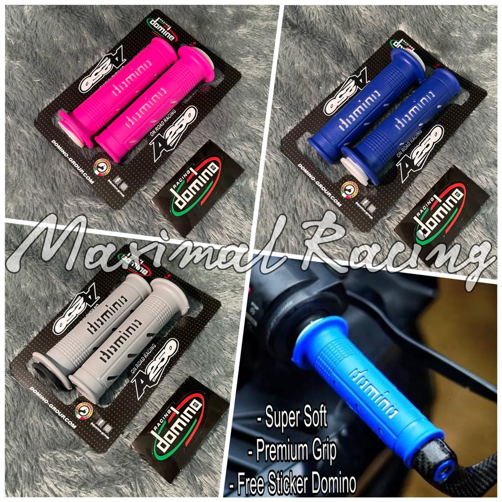 Handgrip handfat supersoft pink,biru,abu domino italy hangrip kaze jalu stang sarung gas handgrip domino