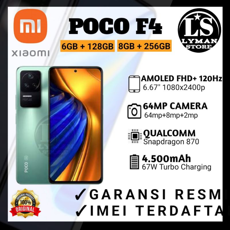 XIAOMI POCO F4 GARANSI RESMI (6/128GB & 8/256GB)