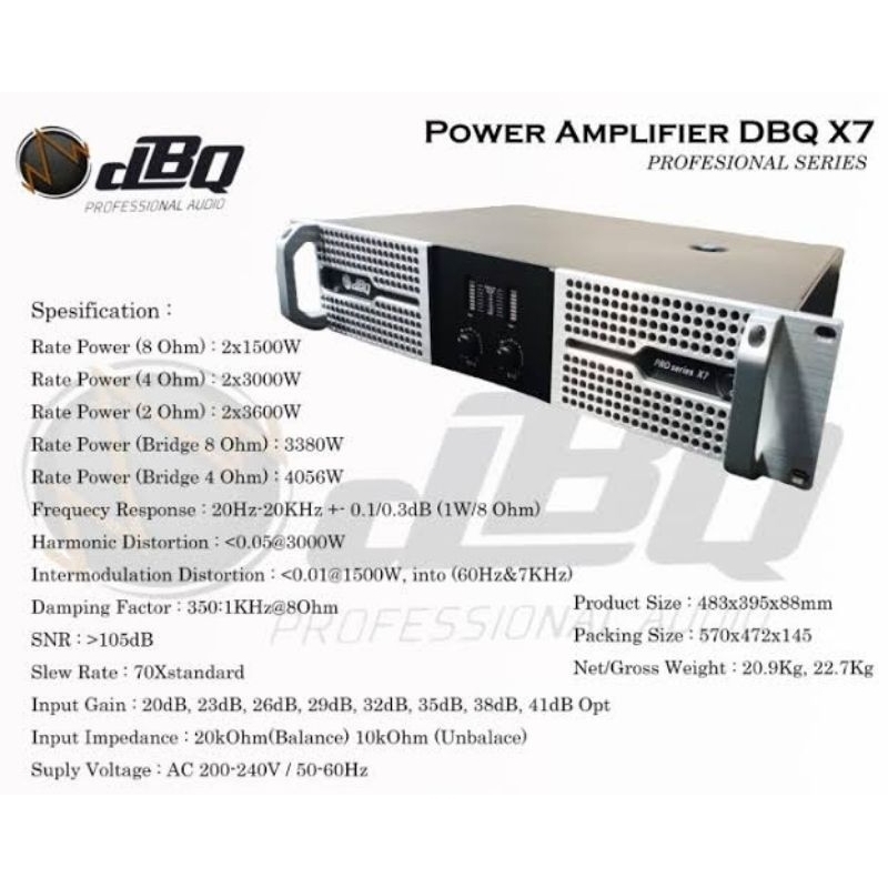 Power Amplifier dBQ X7