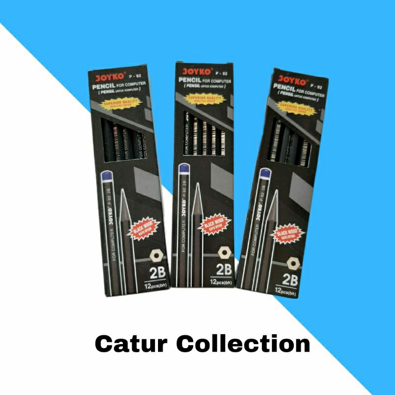 

Pensil 2B Joyko P-92 / Pensil Kayu Hitam Komputer Ujian ( Isi 12 pcs )