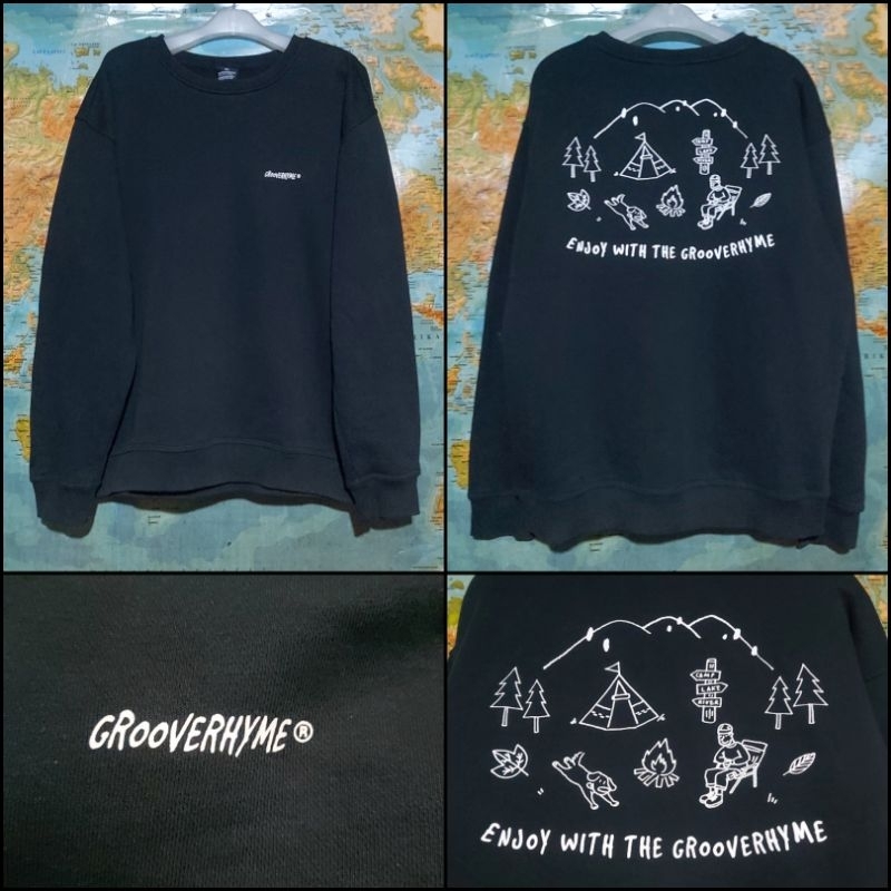 crewneck GROOVE RHYME Camping Enjoy With The GROOVERHYME original