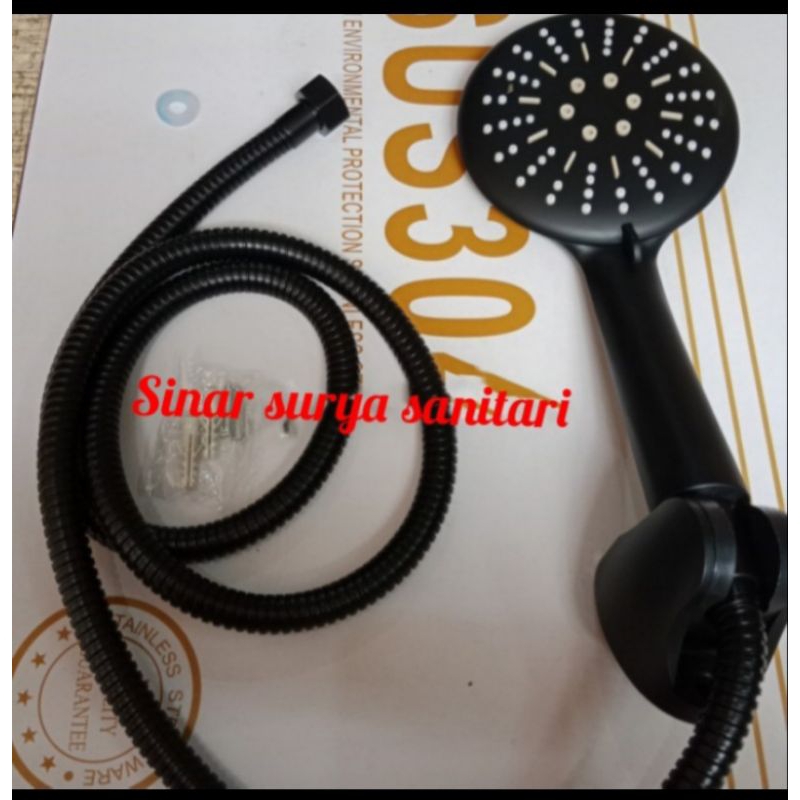 Hand shower hitam / hand shower bulat hitam doff