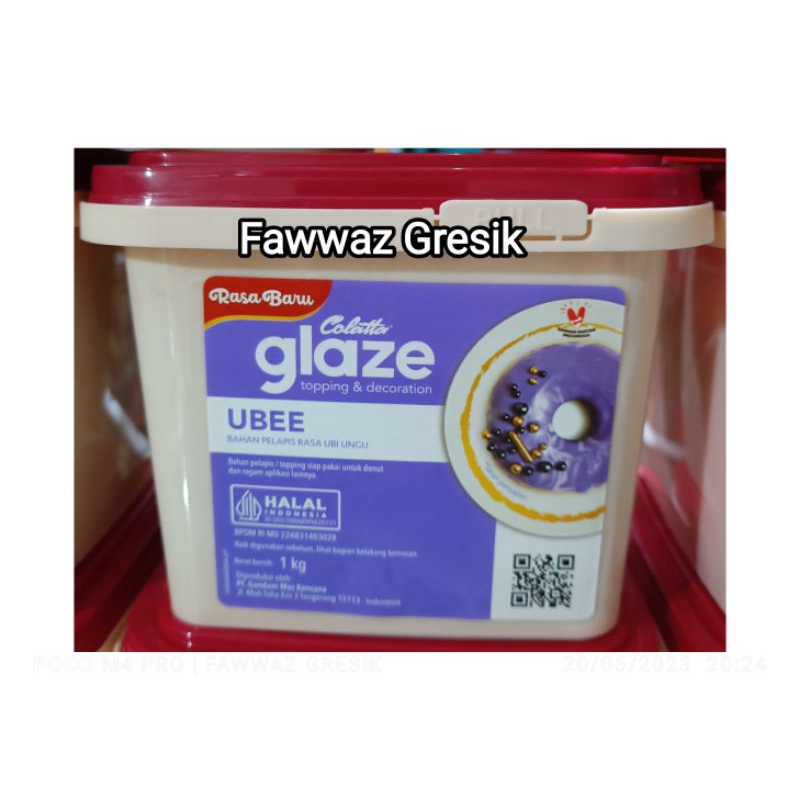 GLAZE COLATTA 1kg / COLATTA DIP GLAZE Plaza Taro / Glaze Dark ubee Donat Collata 1 Kg