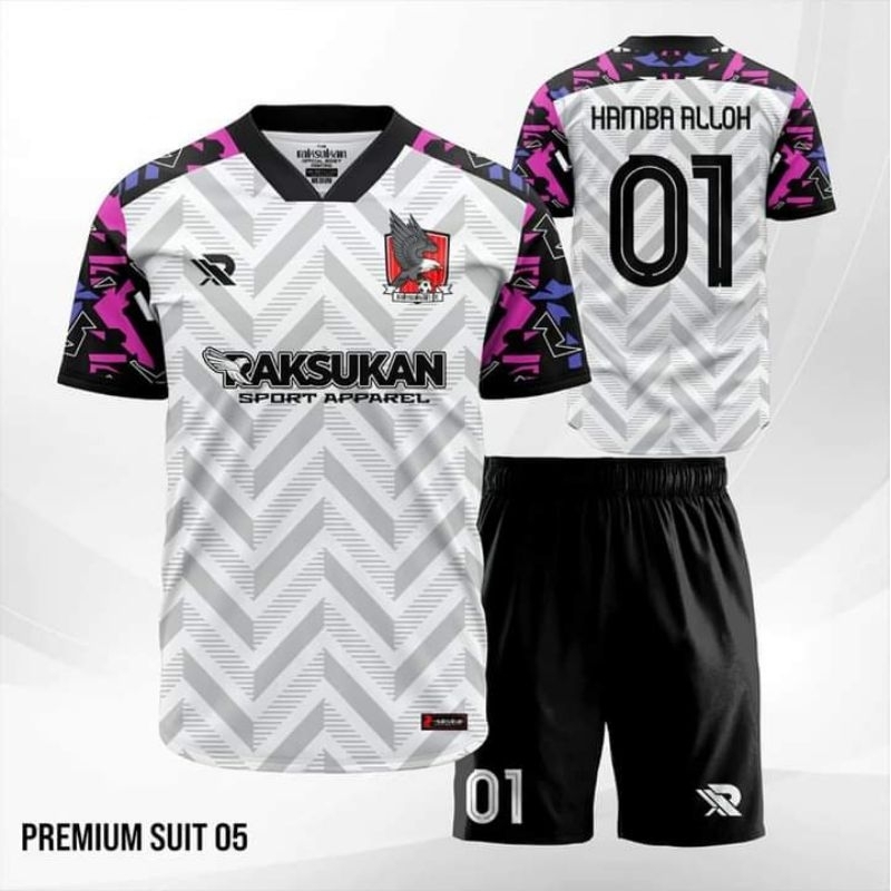 Raksukan Apparel - Jersey Setelan Sepakbola Futsal Volly Badminton - Bebas Pasang Logo, Sponsor dan 