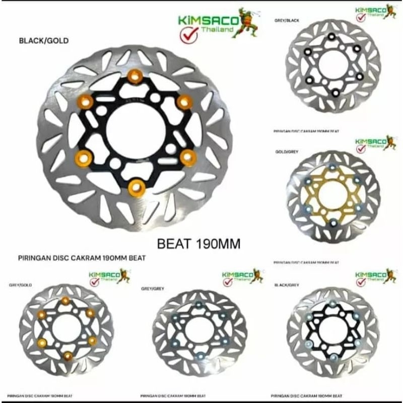 piringan disc Cakram Kimsaco Thailand no floating 220mm,200mm,190mm Jupiter MX beat mio