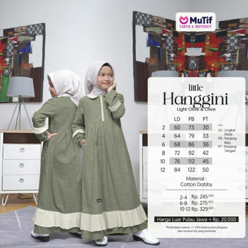 Mutif Sarimbit Hanggini Light Olive Lily Green Mutif Hanggini Mutif Man Harsya Little Mutif Hanggini Harsya Baju Muslim Gamis Sarimbit Keluarga Family Series Terbaru Ori Lebaran 2023