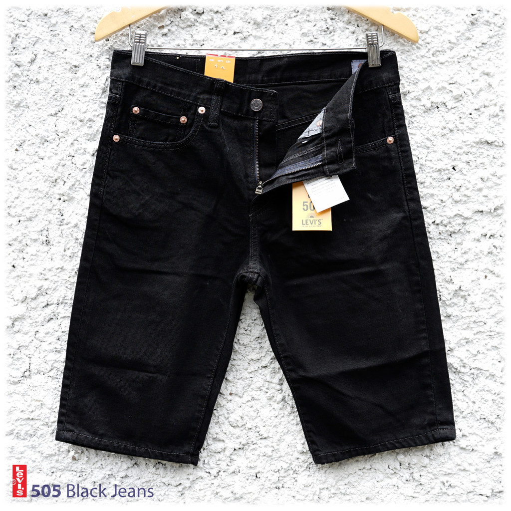 Jeans Levis 505 | Jeans Pendek Pria Resleting | Black Series