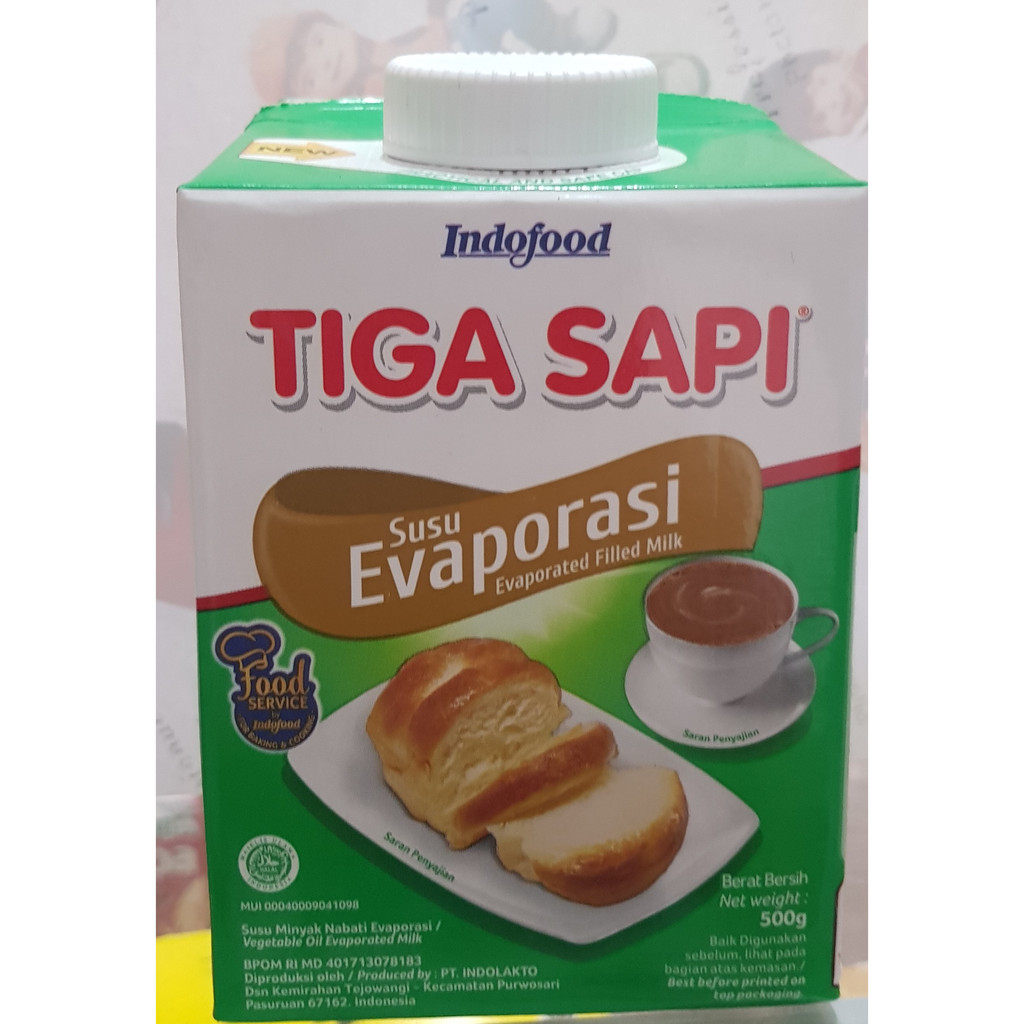 

Susu evaporasi Tiga Sapi 500gram / Susu Sapi / Tiga Sapi