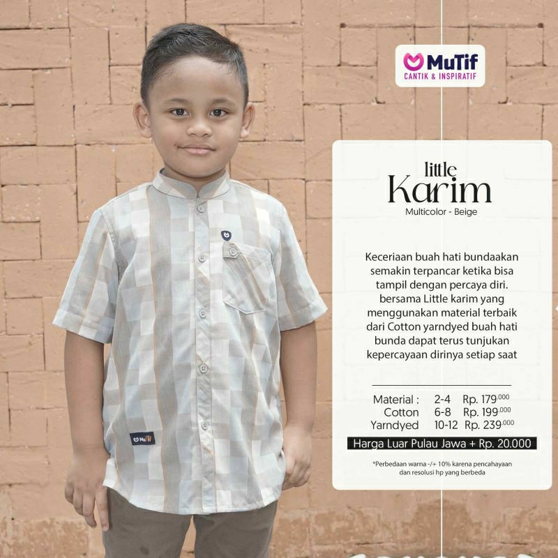 Mutif Sarimbit Karimia Multicolour Beige Multy Brown Mutif Man Karim Little Karimia Karim Baju Muslim Gamis Sarimbit Keluarga Family Series Terbaru Ori Lebaran 2023