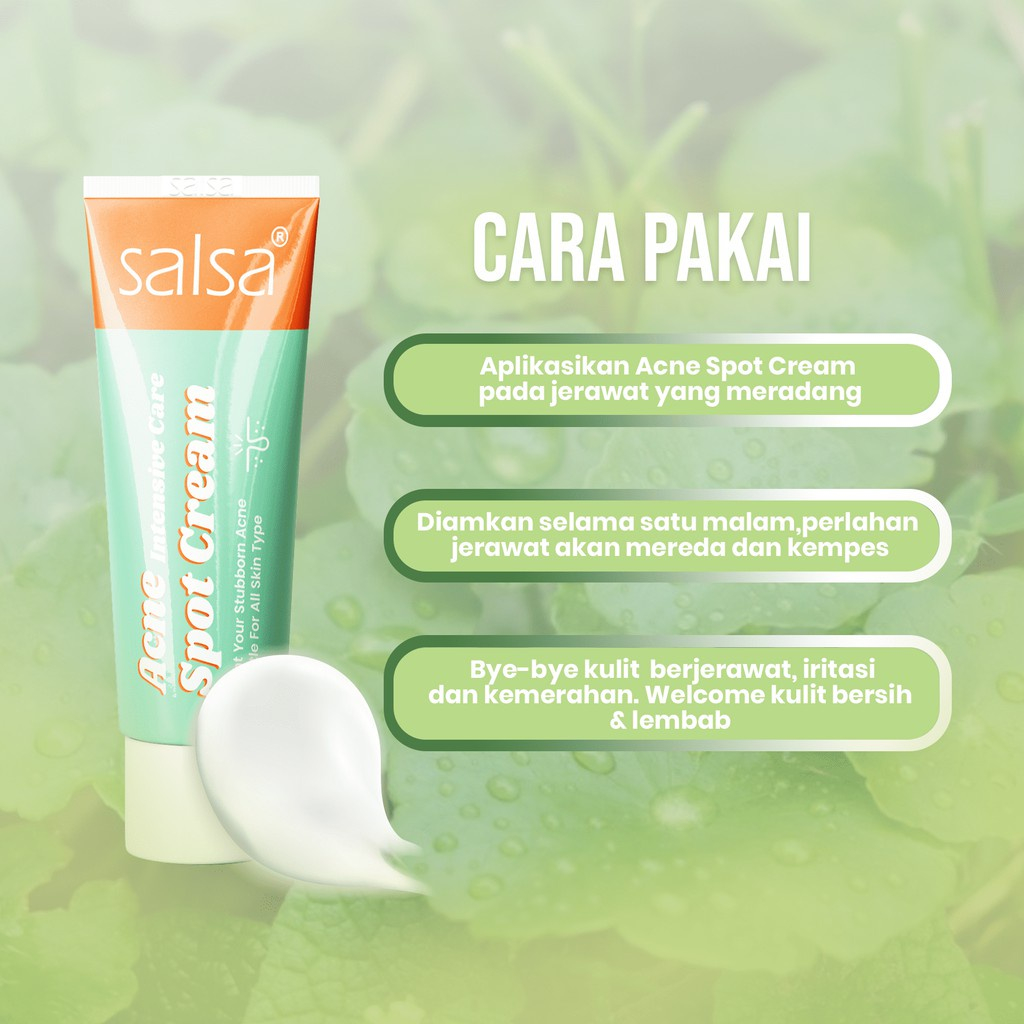 MFI - SALSA ACNE INTENSIVE CARE SPOT CREAM | OBAT TOTOL JERAWAT BY SALSA | NETTO 15 GR