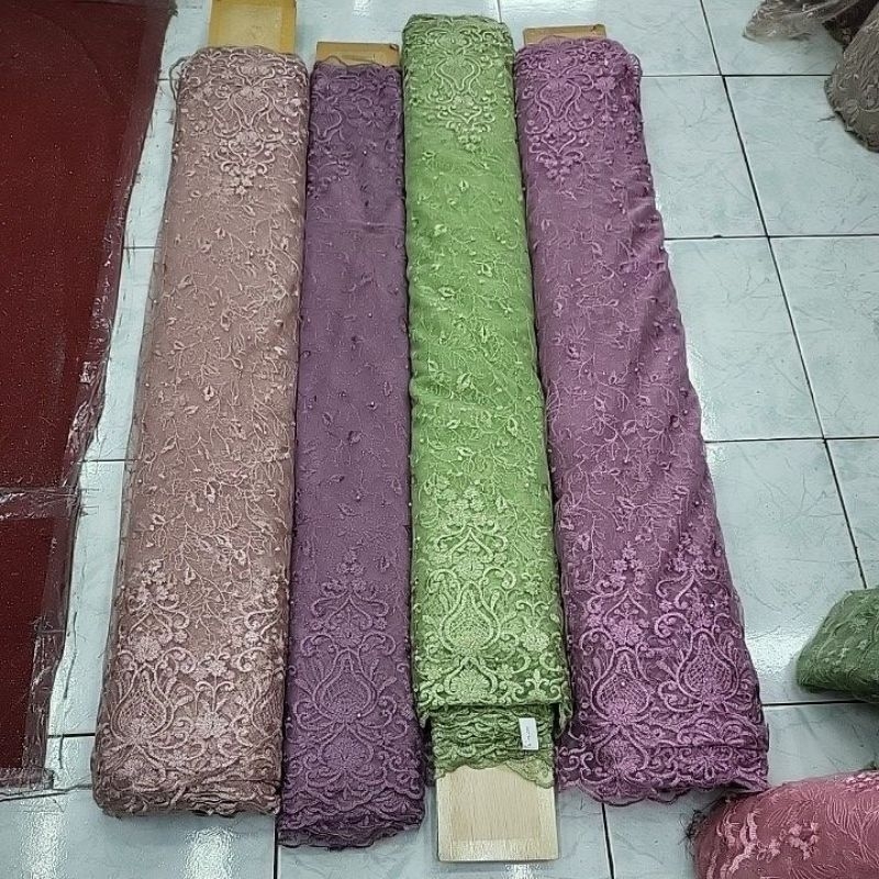 kain tile mutiara gliter &quot;25&quot; murah. warna pd foto