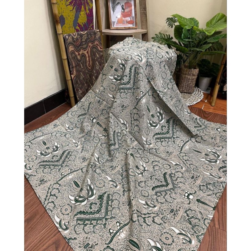 kain batik premium motif cuwiri hijau