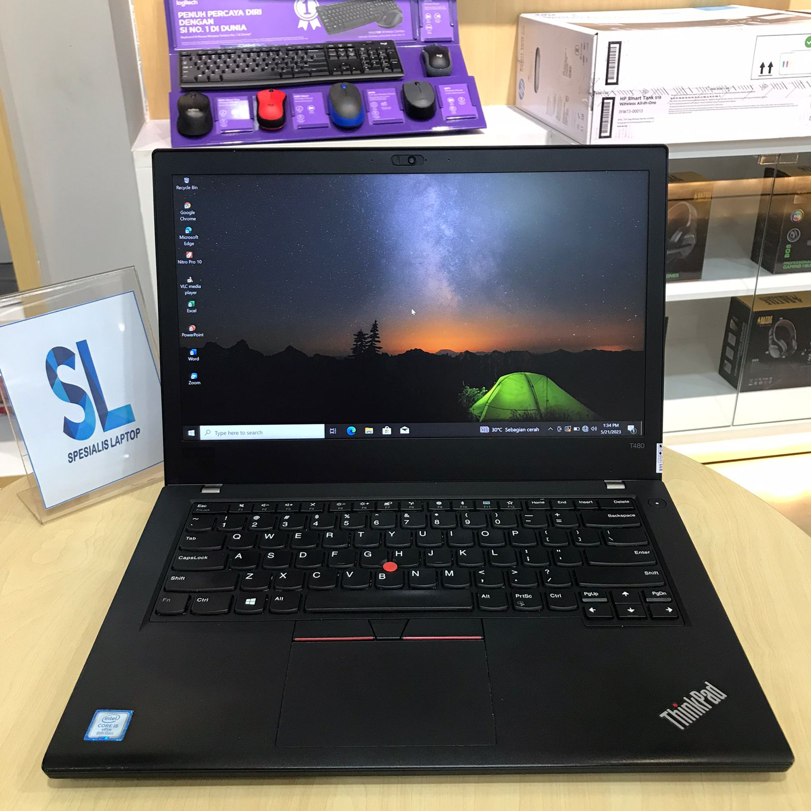 LAPTOP MURAH LENOVO THINKPAD T480 T480S i5 RAM 16GB SSD 512GB WIN10