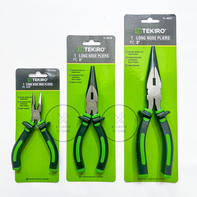 Tekiro tang lancip 4,5 6 8 inch long nose pliers