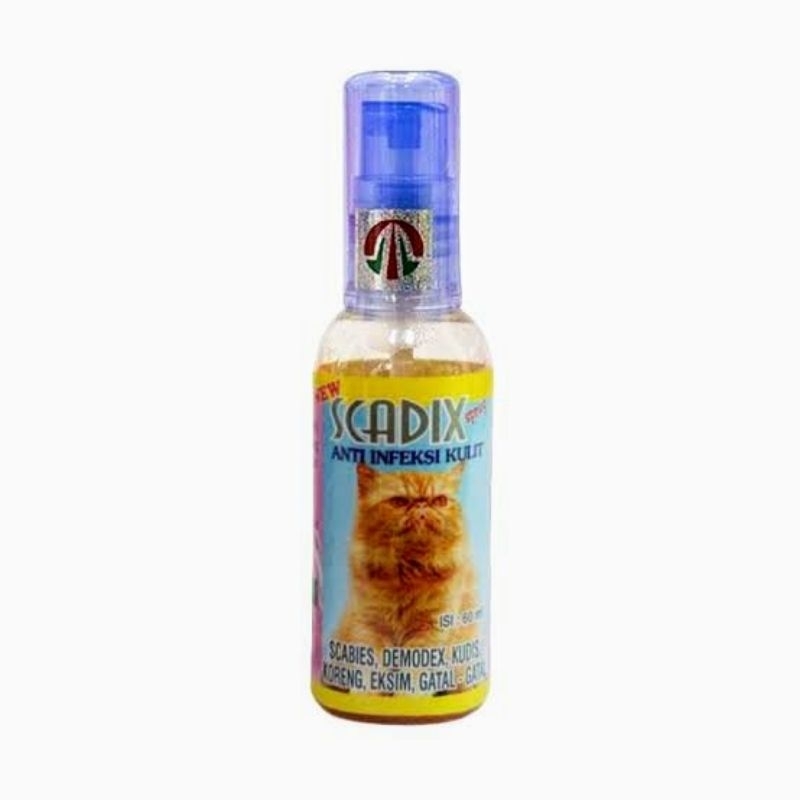 Obat Kucing Scadix 60ml / Obat Kulit Kucing Anti Infeksi / Obat Jamur Kucing / Scadix Obat Jamur Kuc