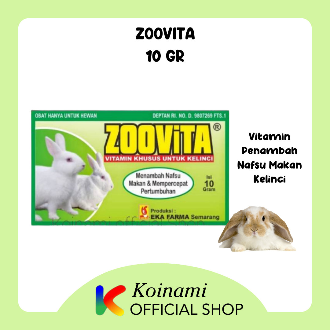 ZOOViTA 10gr @ 1 sachet / vitamin penambah nafsu makan Kelinci / marmut rabbit / obat / eka farma