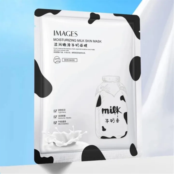 IMAGES Cow Milk Mask Facial Sheet Masker Wajah Susu Sapi Kulit Sehat Original