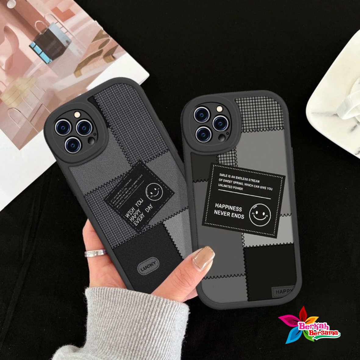 SS818 SOFTCASE SILIKON CASING CUTE SMILE FOR IPHONE 6 6+ 7 8 SE 2020 7+ 8+ X XS XR 11 12 13 14 PLUS 13 14 PROMAX BB8322