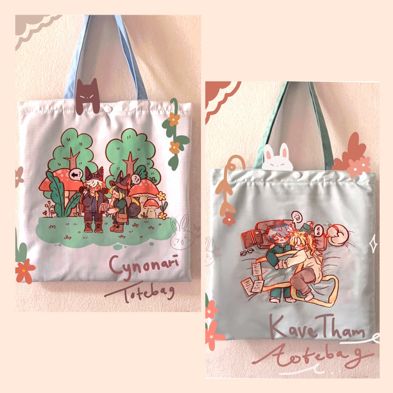 PRE ORDER FANMERCH Totebag Genshin Impact Cyno Tighnari / Kaveh Haitham | Totebag Genshin Impact Cyn