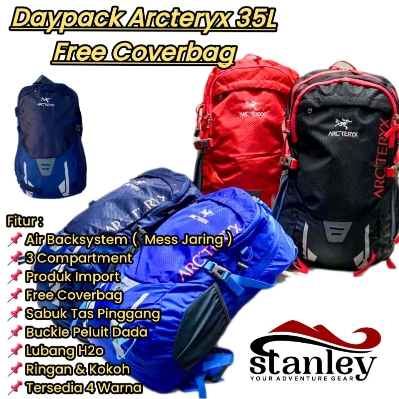 Daypack Arcteryx 35L Free Coverbag Mess Jaring tas ringan ultralight