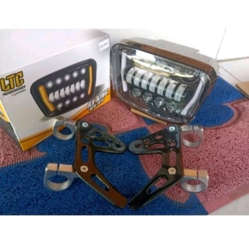 Reflektor Lampu Depan Rx-King Daymaker ITC Plus Breket Kupingan Copy Bpro Kualitas Terbaik