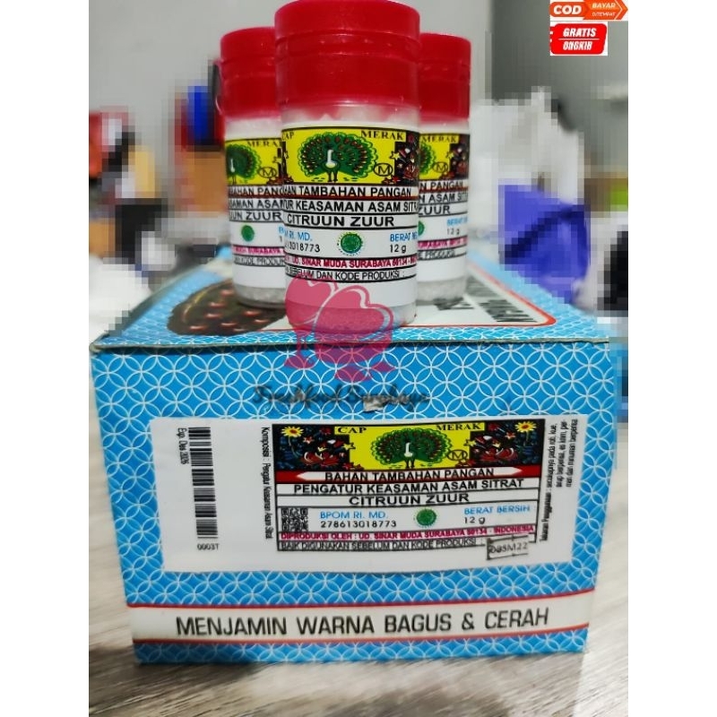 

❤️Freshfood❤️Citruun food grade Cap Merak 12gram